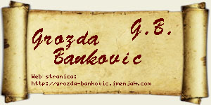 Grozda Banković vizit kartica